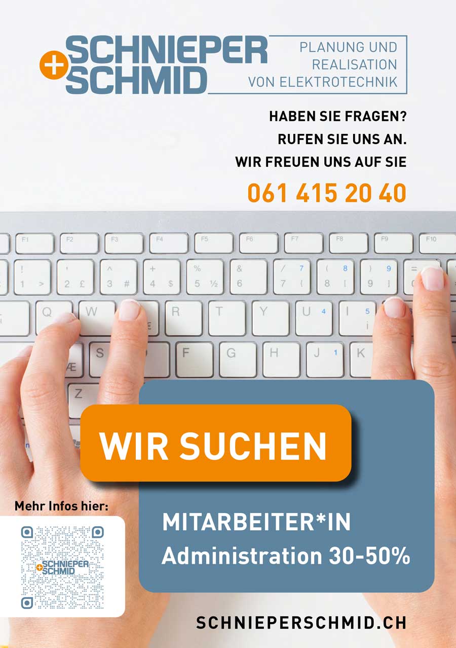 Jobangebote von Schnieper+Schmid AG in Muttenz: Mitarbeiterin Sekretariat und Administration 30-50% gesucht